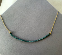 Load image into Gallery viewer, Delphine blue diamond bead necklace