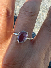 Load image into Gallery viewer, Purple Sapphire dew and ice ring
