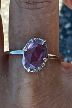 Load image into Gallery viewer, Purple Sapphire dew and ice ring