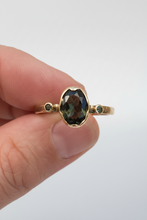 Load image into Gallery viewer, Rustic teal tourmaline ring