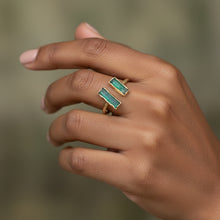 Load image into Gallery viewer, The Bec Emerald sister ring