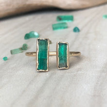 Load image into Gallery viewer, The Bec Emerald sister ring