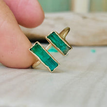 Load image into Gallery viewer, The Bec Emerald sister ring