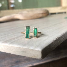 Load image into Gallery viewer, The Bec Emerald sister ring