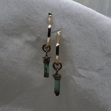Load image into Gallery viewer, Bec Emerald slice Earrings