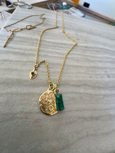 Load image into Gallery viewer, The Bec Emerald charm necklace