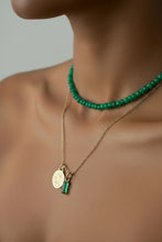 Load image into Gallery viewer, The Bec Emerald charm necklace