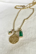 Load image into Gallery viewer, The Bec Emerald charm necklace