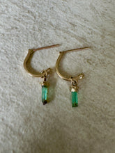 Load image into Gallery viewer, Bec Emerald slice Earrings