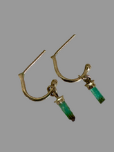 Load image into Gallery viewer, Bec Emerald slice Earrings