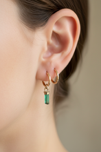 Load image into Gallery viewer, Bec Emerald slice Earrings