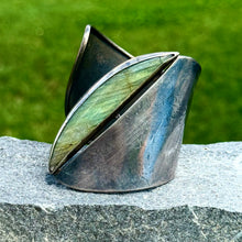 Load image into Gallery viewer, Eucalyptus moon cuff