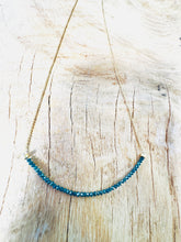 Load image into Gallery viewer, Delphine blue diamond bead necklace