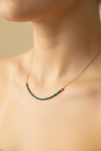 Load image into Gallery viewer, Delphine blue diamond bead necklace