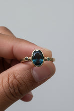 Load image into Gallery viewer, Rustic teal tourmaline ring