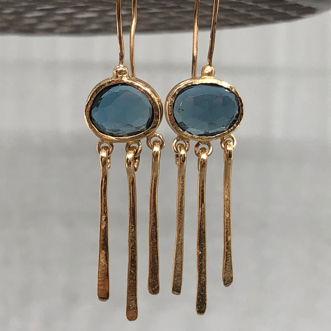 Blue moon shaker earrings