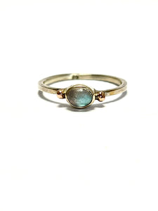 Moonstone & cherry ring