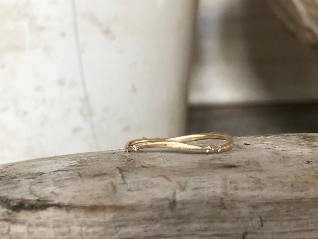 Dainty gold rings/ gold diamond band