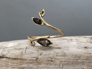 Smokey vine wrap ring (SOLD)