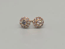 Load image into Gallery viewer, Diamond halo boho earrings