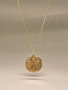 Cardinal gold coin necklace(SOLD)