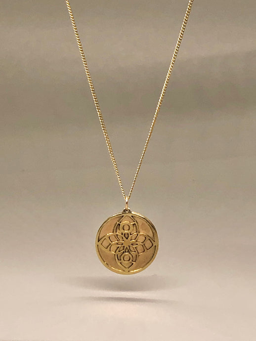 Cardinal gold coin necklace(SOLD)