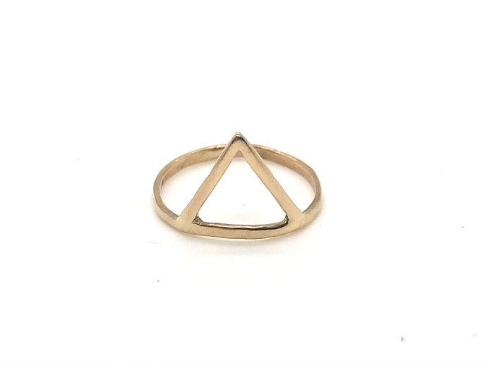 SACRED GEO P/2 RING Tamara Alain jewelry Gold jewelry, Dainty jewelry, full finger jewelry, GOLD SACRED-GEO P/2 TRIANGLE RING, Custom designs jewelry, Bespoke jewelry, Unique jewelry, 