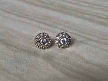 Load image into Gallery viewer, Diamond halo boho earrings