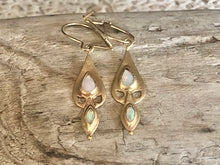 Load image into Gallery viewer, Opal dove earrings