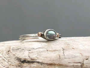 Moonstone & cherry ring