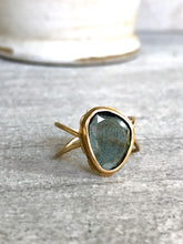 Load image into Gallery viewer, London topaz blue moon ring Handmade Jewellery, Trendy jewelry, Handmade jewelry, Custom designs jewelry, Bespoke jewelry, Unique jewelry