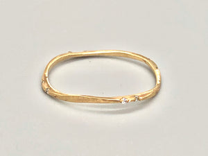 Caprice gold & ice ring