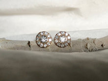 Load image into Gallery viewer, Diamond halo boho earrings