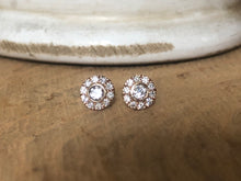 Load image into Gallery viewer, Diamond halo boho earrings