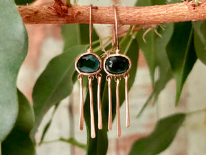 London topaz dreamy blue moon shaker earrings  Handmade Jewelry